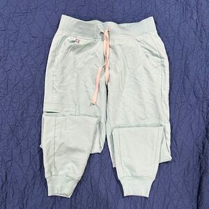 Figs Women's Scrubs Light Green Jogger Pants